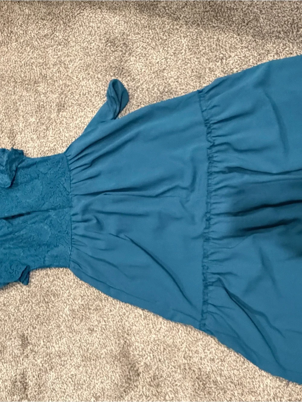 Teal Lace Bodice Maxi Dress for girls